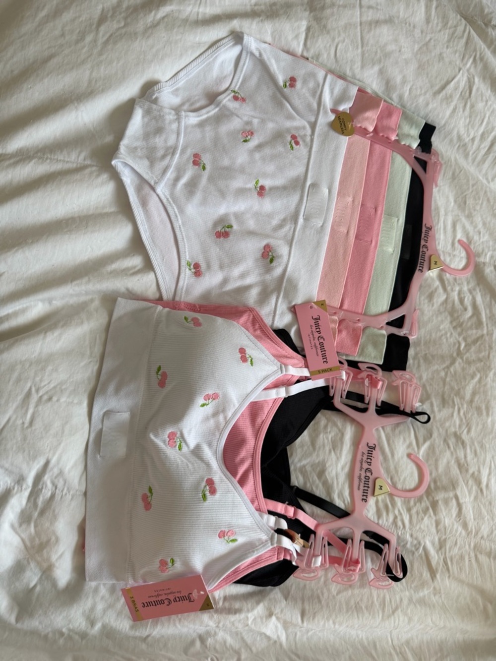 NEW Juicy Couture Bralette panties set, cherry NWT size M